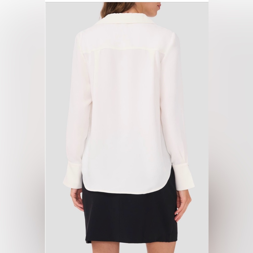 Halogen Split Cuff Button-Up Top Nwot - image 2